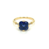 Fleur-de-Lis Blue Sapphire Solitaire