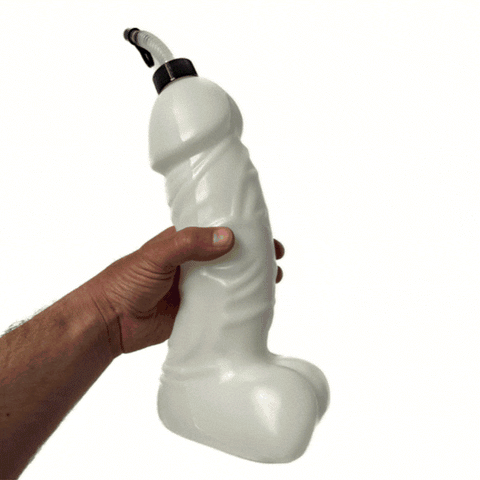 Glow in the dark water bottle penis dick shape