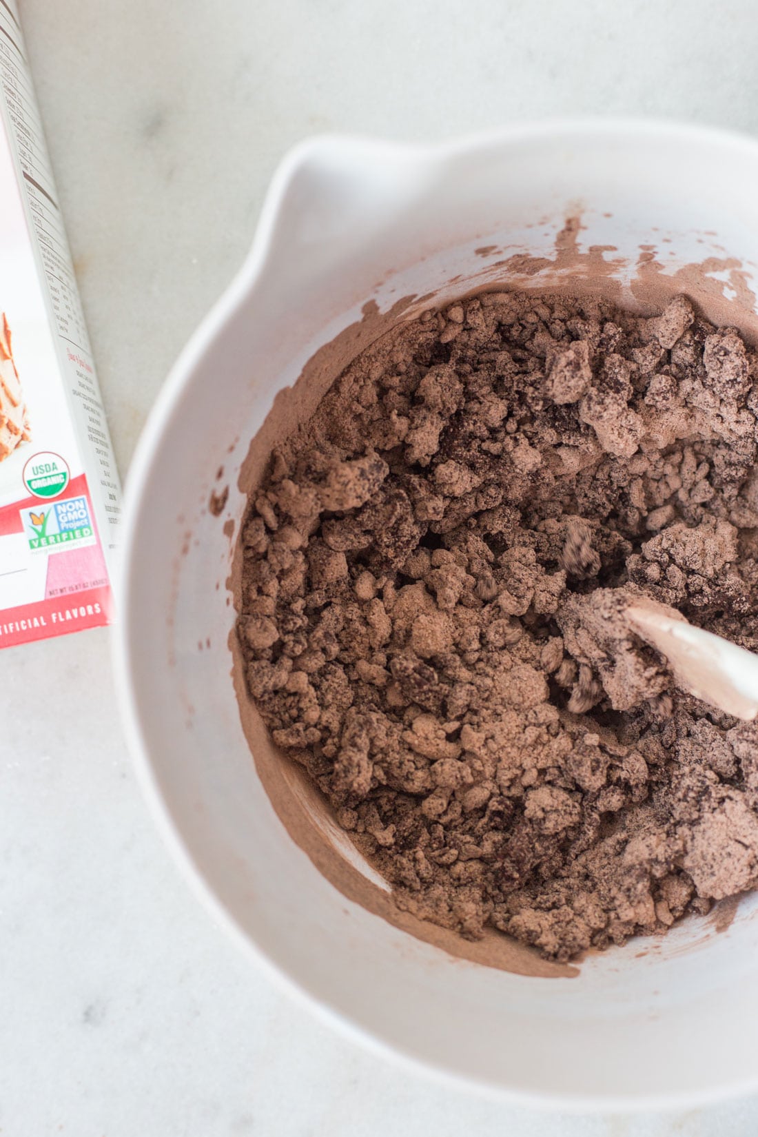 Picture of Miss Jones Baking Co Chocolate Peppermint Butter Bar dough being made