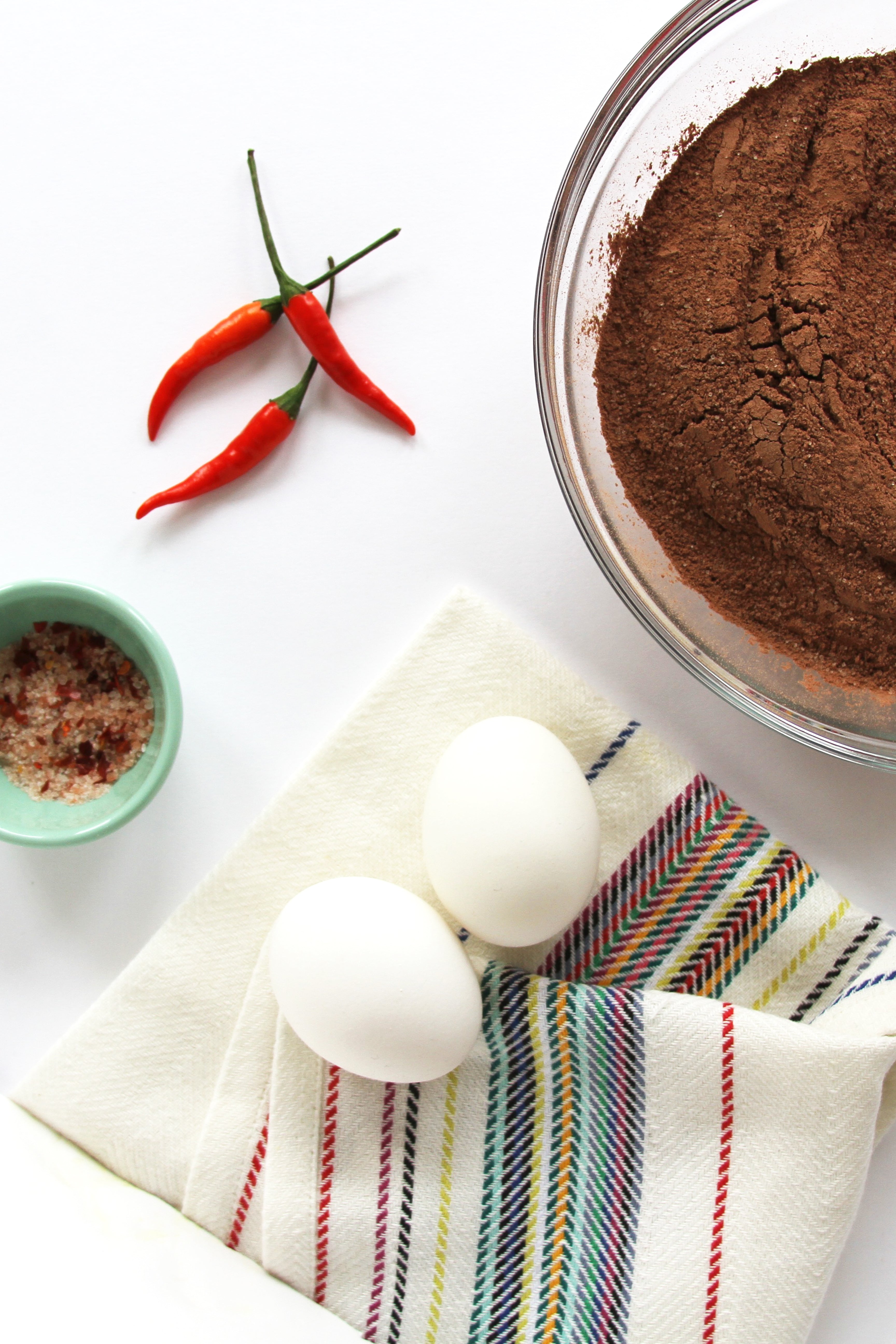 Image of top of ingredients for Miss Jones Baking Co Mexican Molten Chocolate Brownie Bites