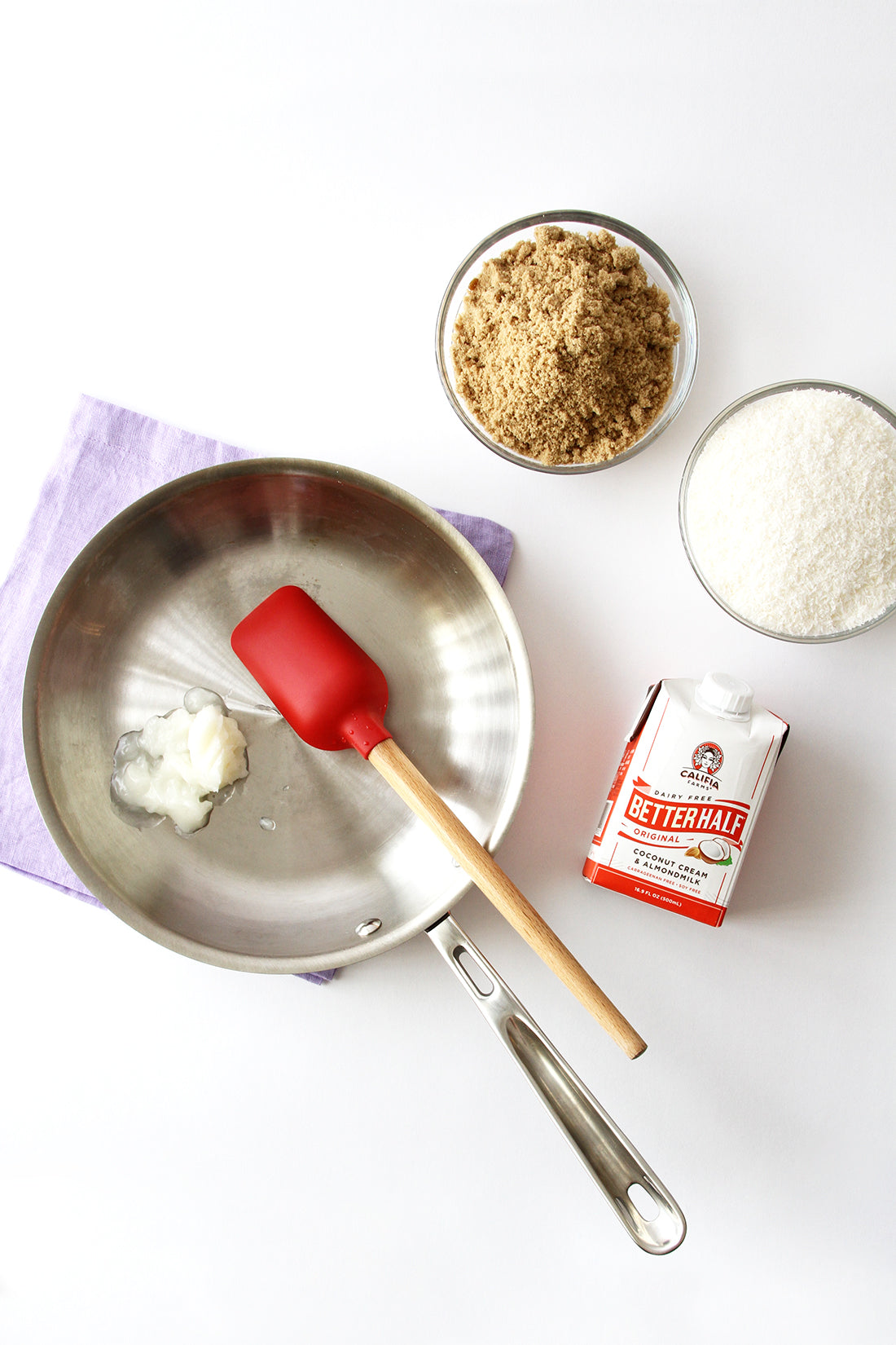 Image of coconut caramel ingredients used for Miss Jones Baking Co Cash Money Millionaire Bars