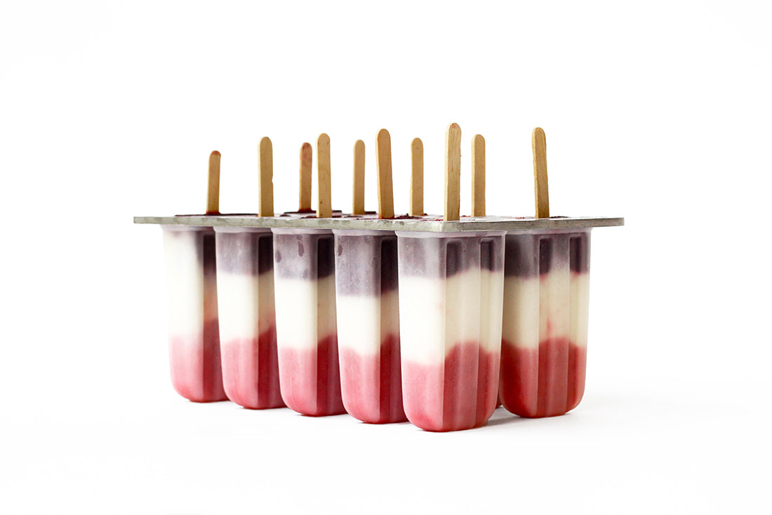 Image of ten Miss Jones Baking Co Firecracker Pops in popsicle molds