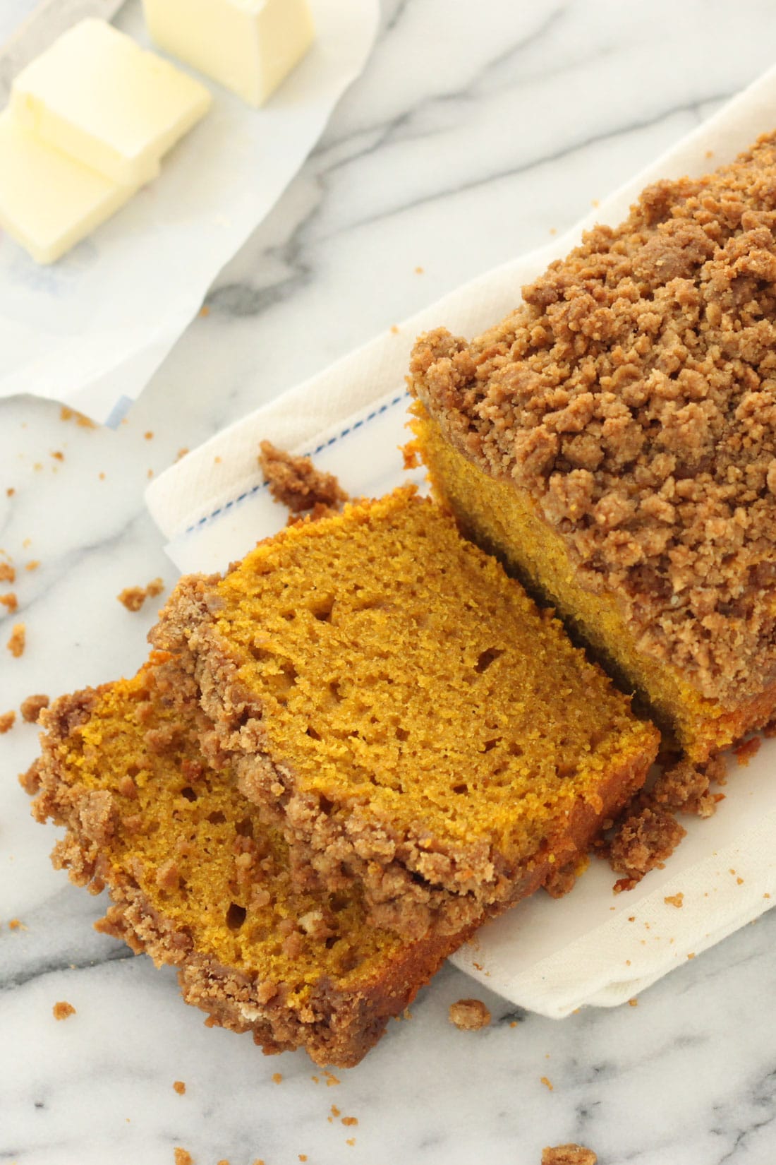 Miss Jones Baking Co Cinnamon Crunch Pumpkin Bread sliced