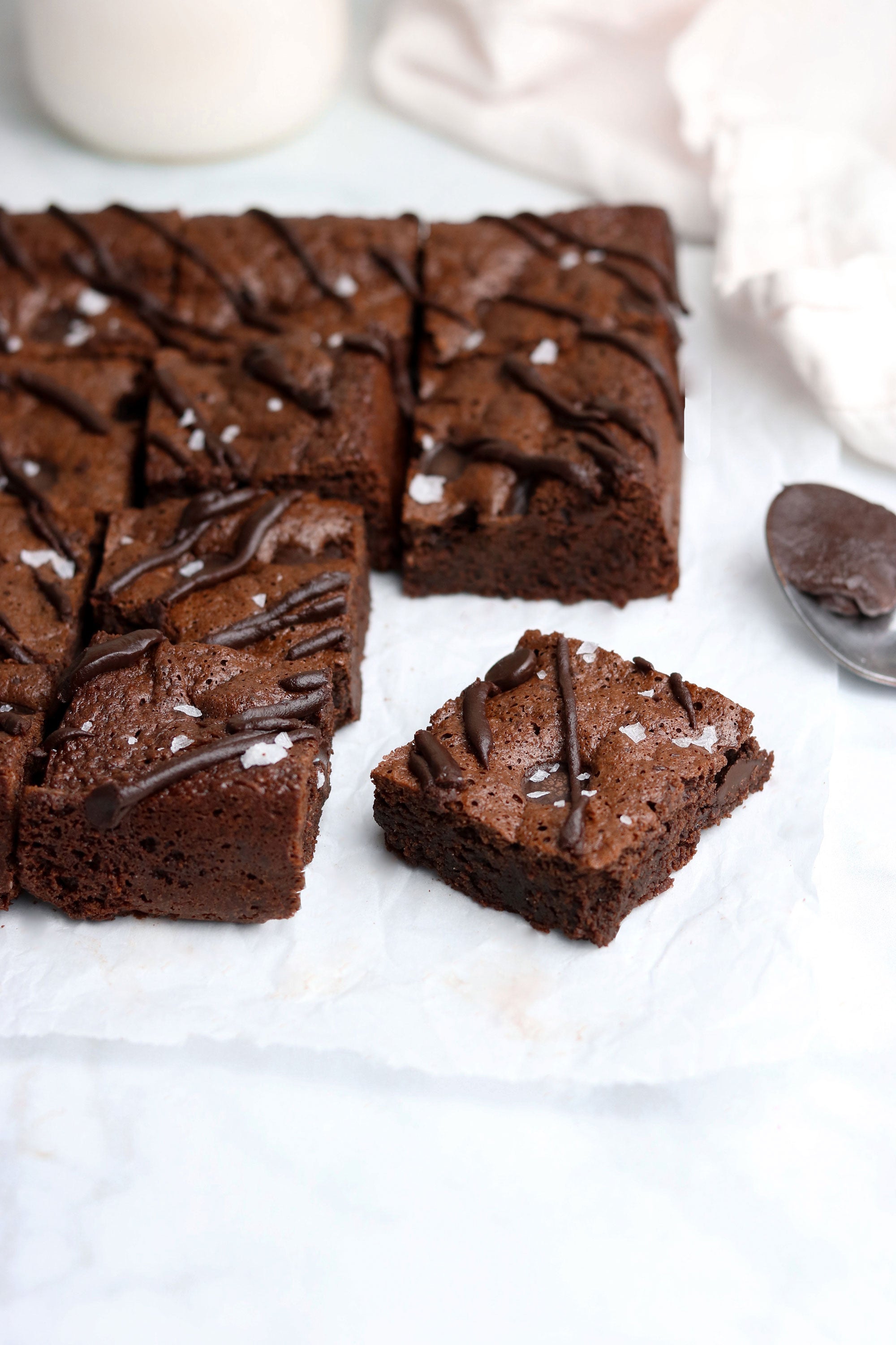 Close up image of Miss Jones Baking Co Paleo Brownie pieces