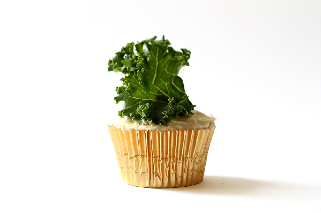 Image of the side of Miss Jones Baking Co Sweet Kale Cupcake