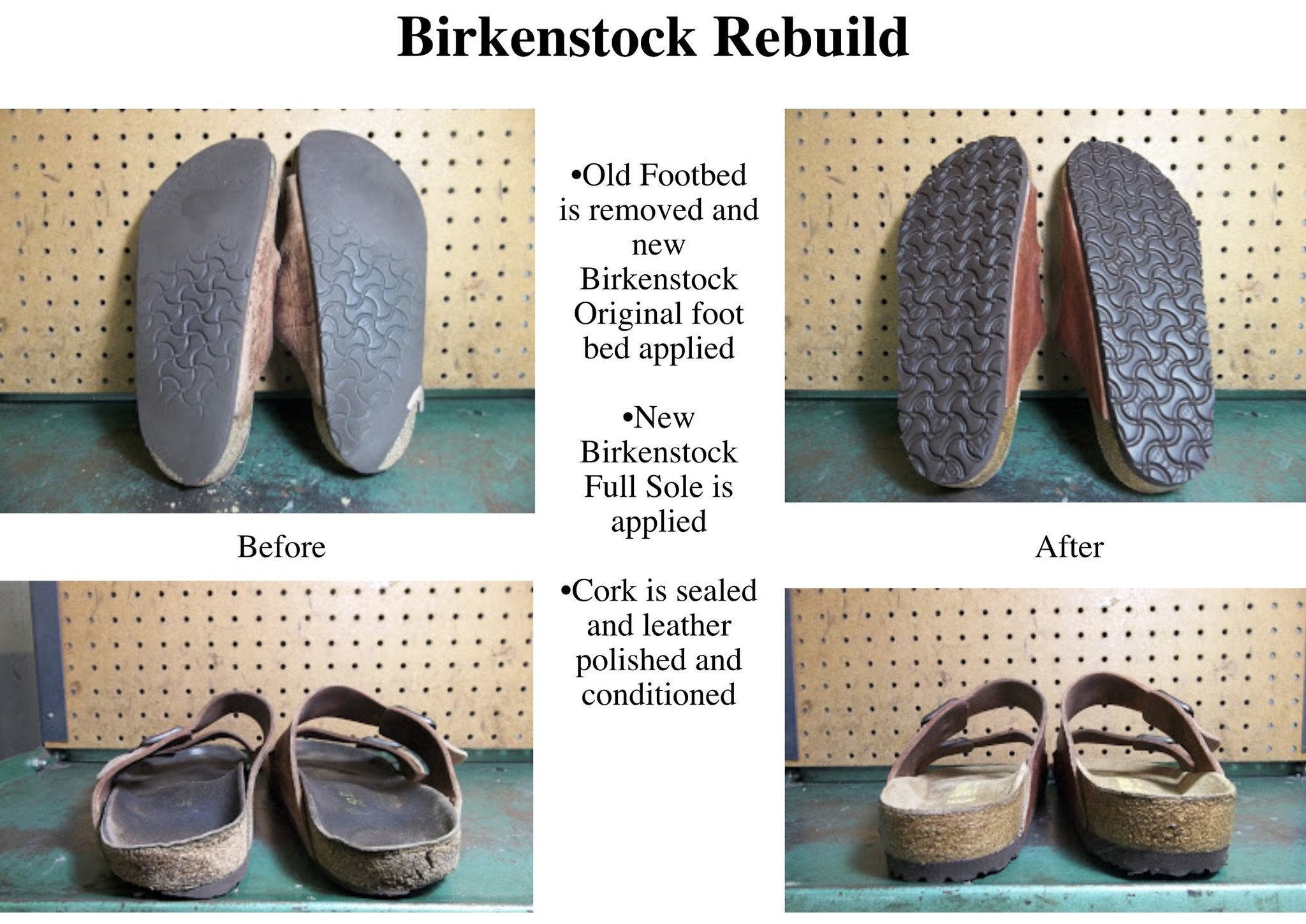 how to fix the cork on birkenstocks