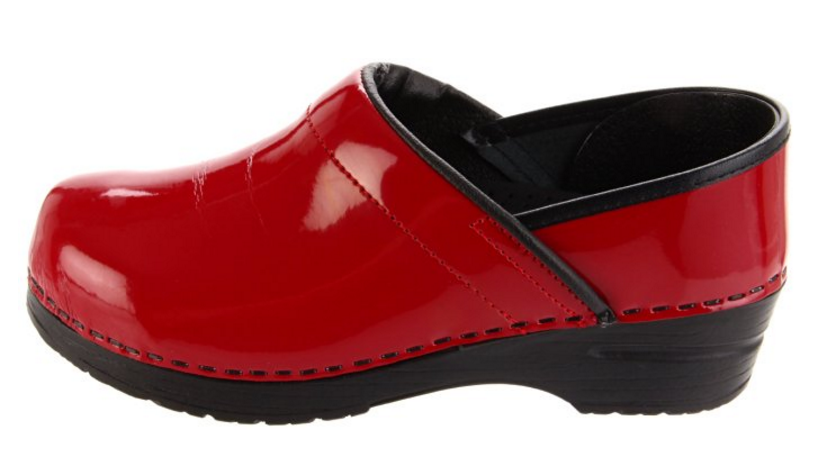 Sanita Women's Professional Wide Patent Clog Size:36 this clog has metal hardware