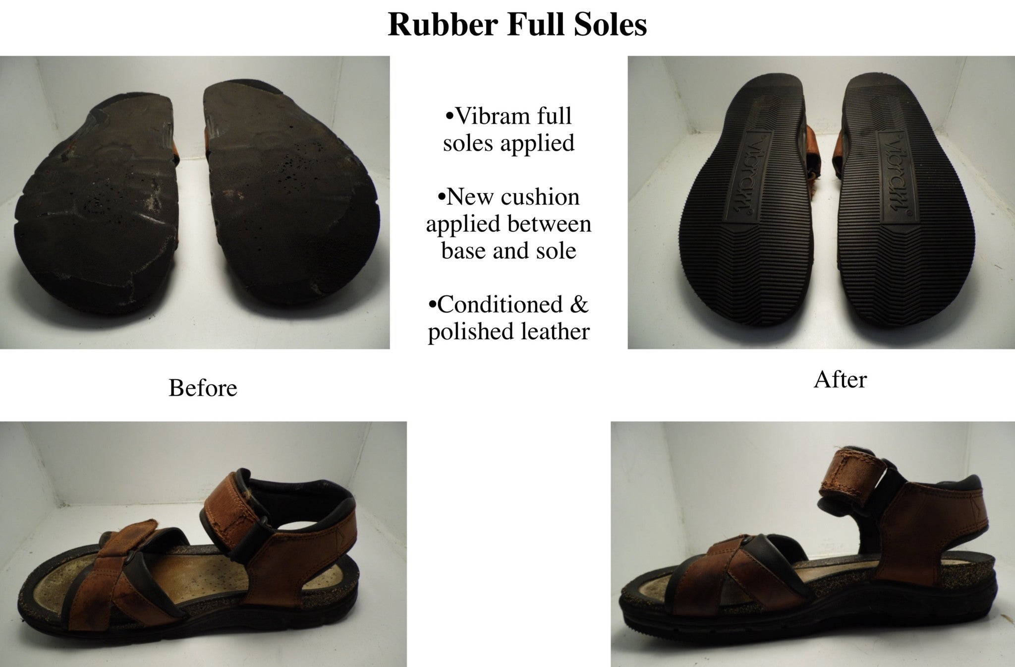 Men's Rubber Full Sole Repair – Model Shoe Renew
