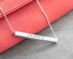 poppy name necklace
