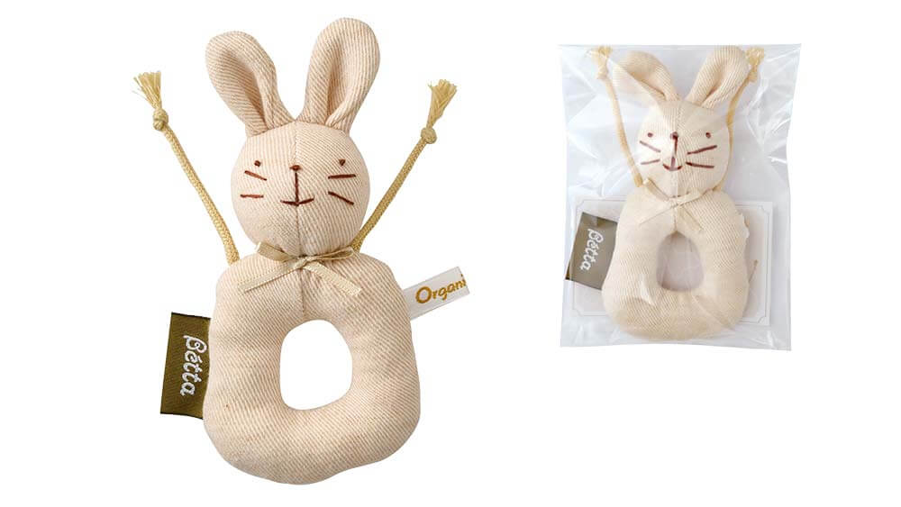 Bétta Organic cotton  Rattle ( Rabbit )