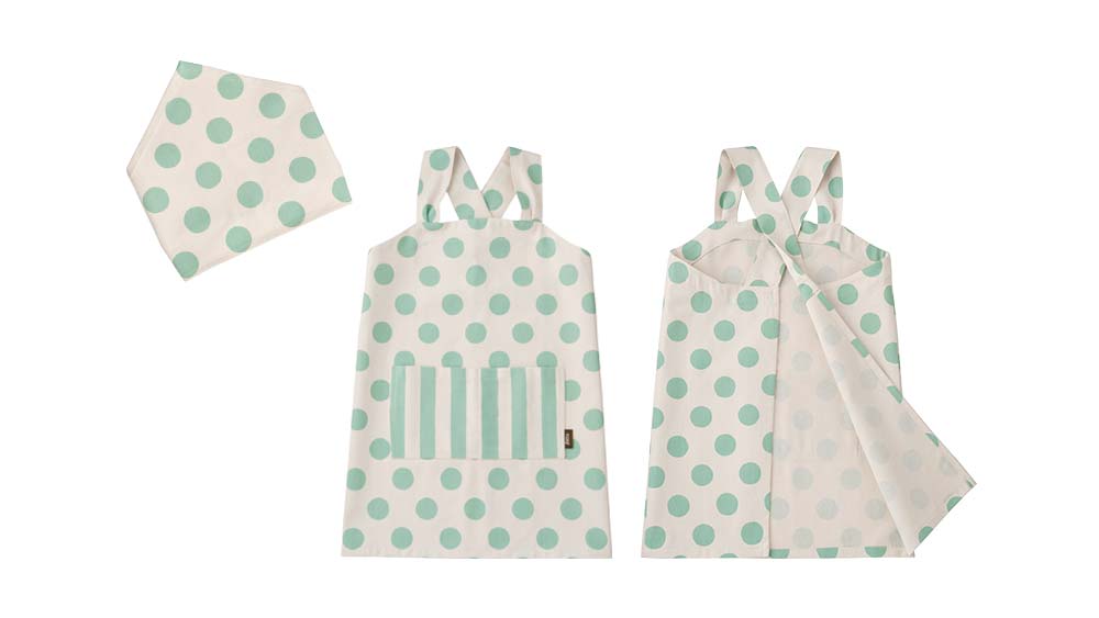 Bétta Matching Apron for Kids Dot (Green Apple)