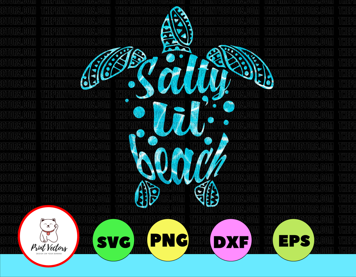 Sea Turtle Salty Lil Beach SVG, Sea Turtles Svg, Beach Svg Beach Signs