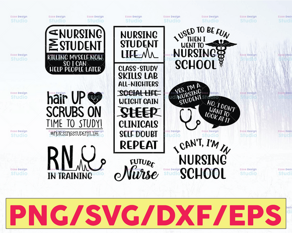 Download Nursing Student Nurse Svg And Cut Files For Crafters Print Vectors