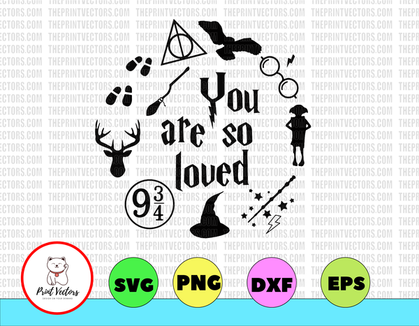 Download You Are So Loved Svg Muggle Svg Car Window Svg Decal Sticker Hogwarts Print Vectors