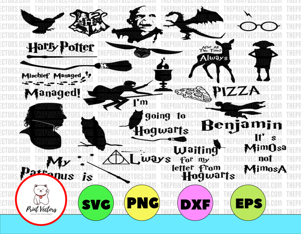 Download Harry Potter Svg Bundle 22 Svg Files Pack Instant Download Cricut D Print Vectors