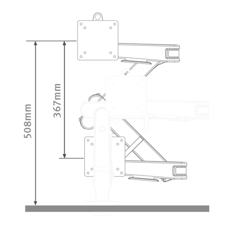 Ollin Monitor Arm Height