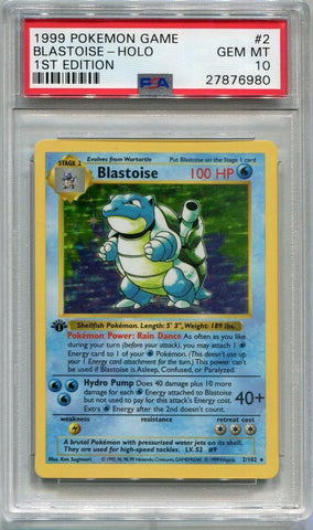 Pokemon 1st Edition Blastoise PSA 10