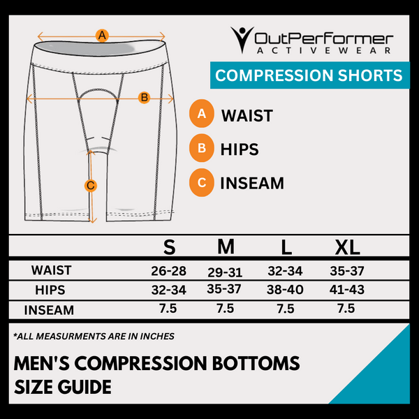 Men's Compression Size Chart – Outperformer Activewear