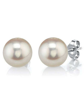 11mm White Freshwater Pearl Stud Earrings