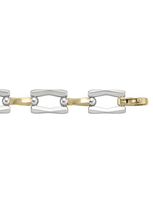  TWO TONE HOLLOW FANCY BRACELET 