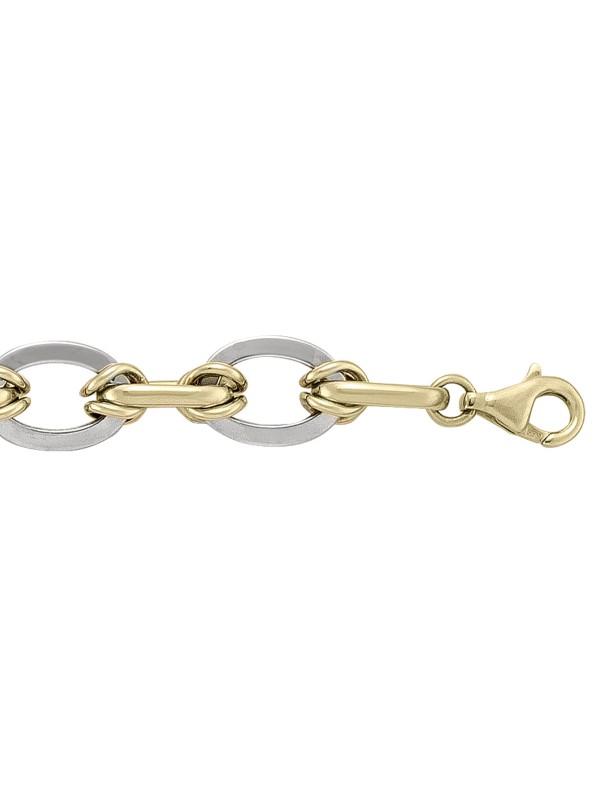  TWO TONE HOLLOW FANCY BRACELET 