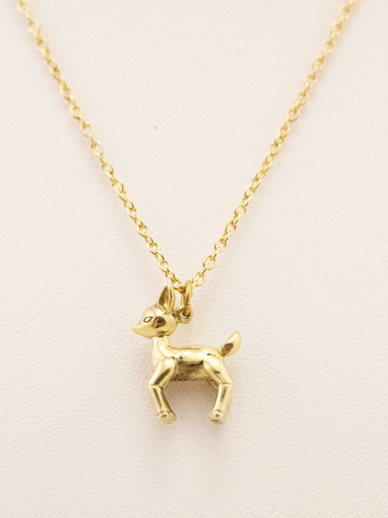 Brass Fawn Necklace