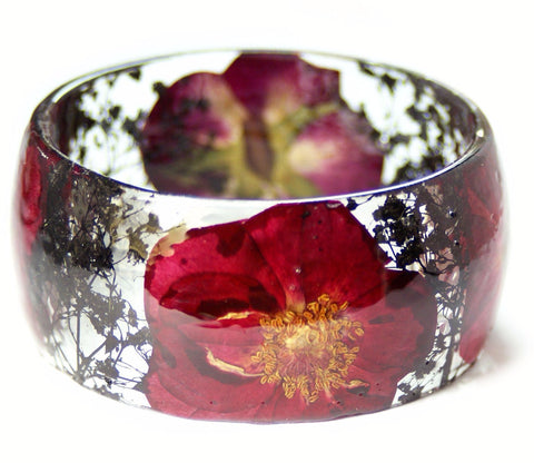 Midnight Rose Resin Bracelet