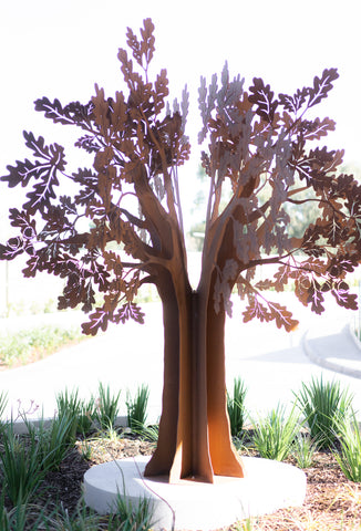 Metal Oak Tree Sculpture at Rowville Retirement Village