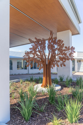 Metal Oak Tree Sculpture at Rowville Retirement Village