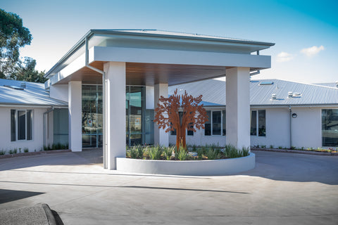 Metal Oak Tree Sculpture at Rowville Retirement Village