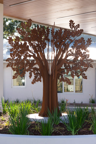 Metal Oak Tree Sculpture at Rowville Retirement Village