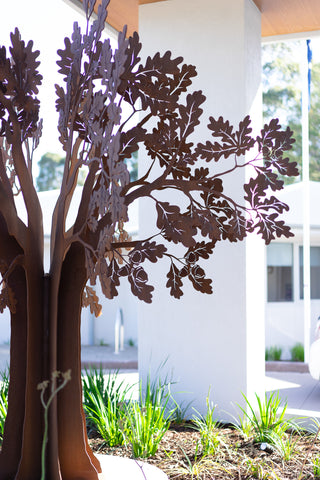 Metal Oak Tree Sculpture at Rowville Retirement Village