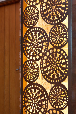Entrance Outdoor Wall Art made out of Corten Steel 