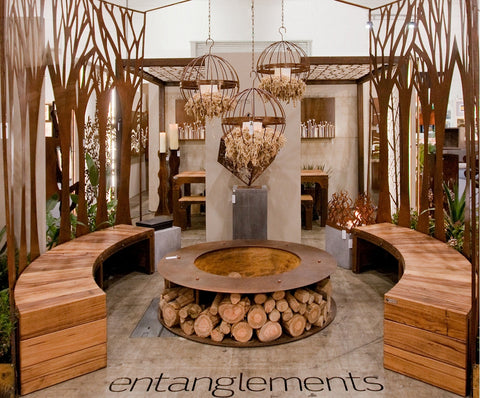 Entanglements Curve Benches and Wood Store Firepit in Decor and Design 2011 Melbourne 