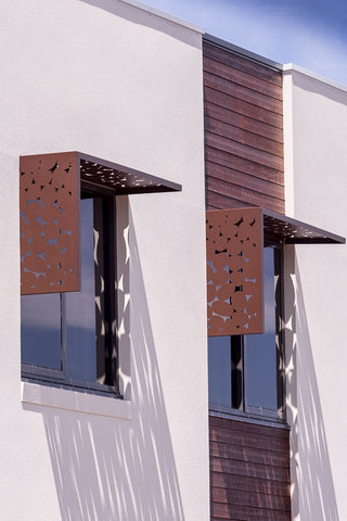 Custom Metal Window Shades by Entanglements at Mekong Aged Care Facility