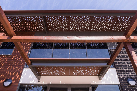 Custom Aluminium Pergola Shades by Entanglements at Mekong Aged Care Facility