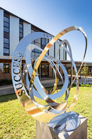 Sphere Sculpture at Mckinnon Secondary College 