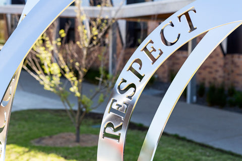 Sphere Sculpture at Mckinnon Secondary College 