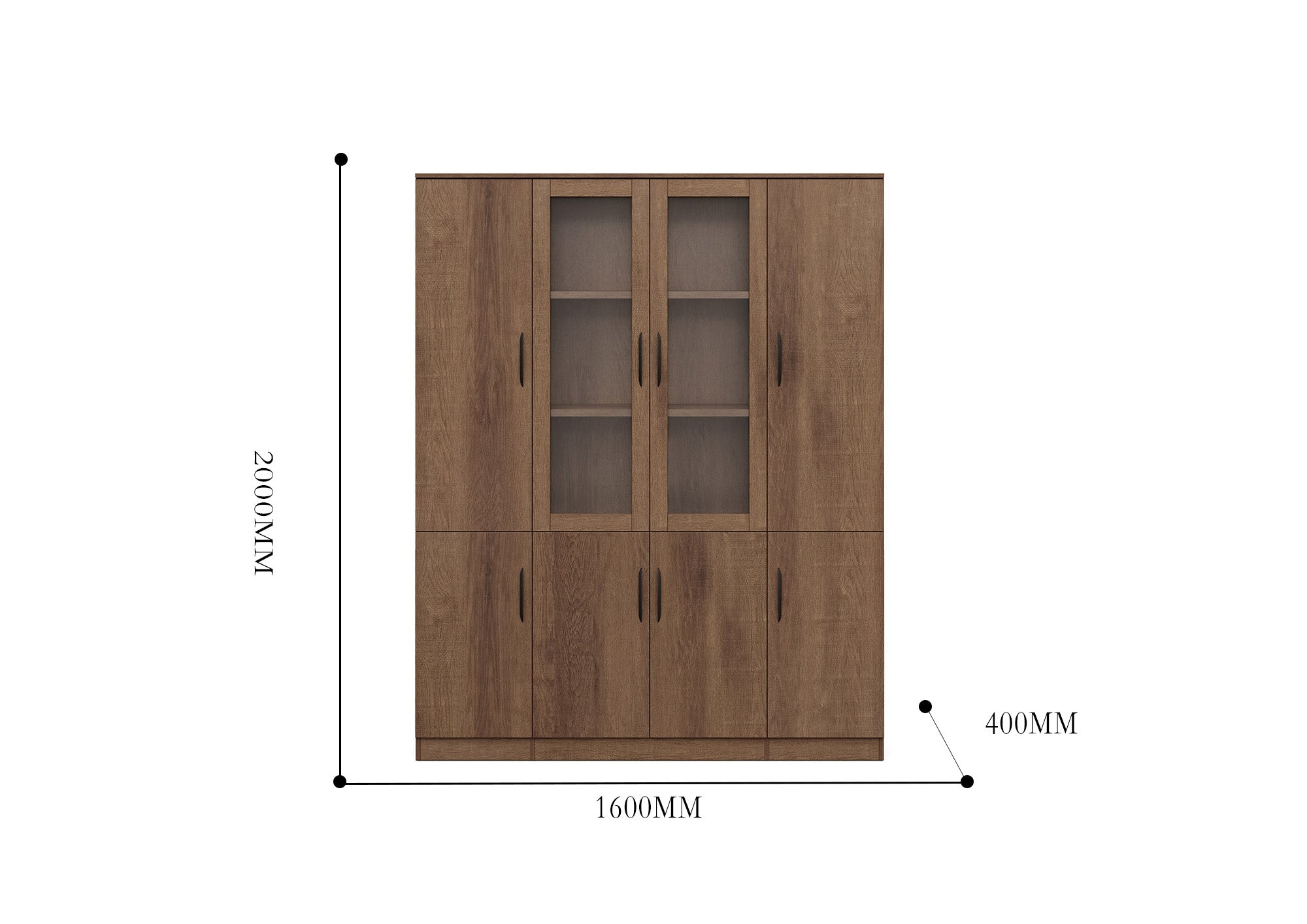 bookcase bookshelf cabinet 1.6m size