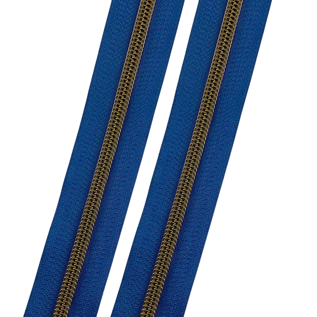 Navy - #5 Bronze Nylon Coil Zipper Tape