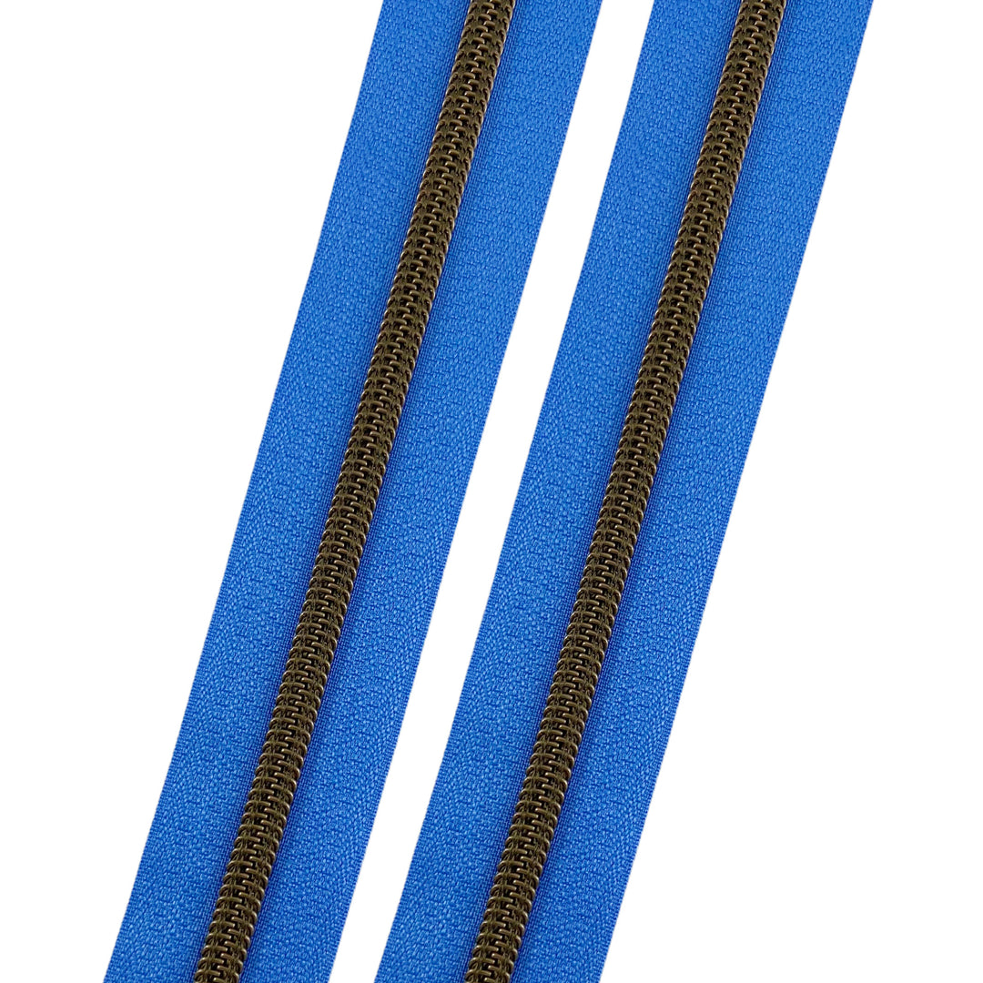 Navy - #5 Bronze Nylon Coil Zipper Tape