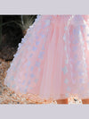 Elegant Girls Flowers Beads Sleevesless Puffy Princess Dress