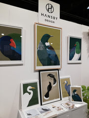 New framed art prints by Hansby Design at the New Zealand Gift Fair