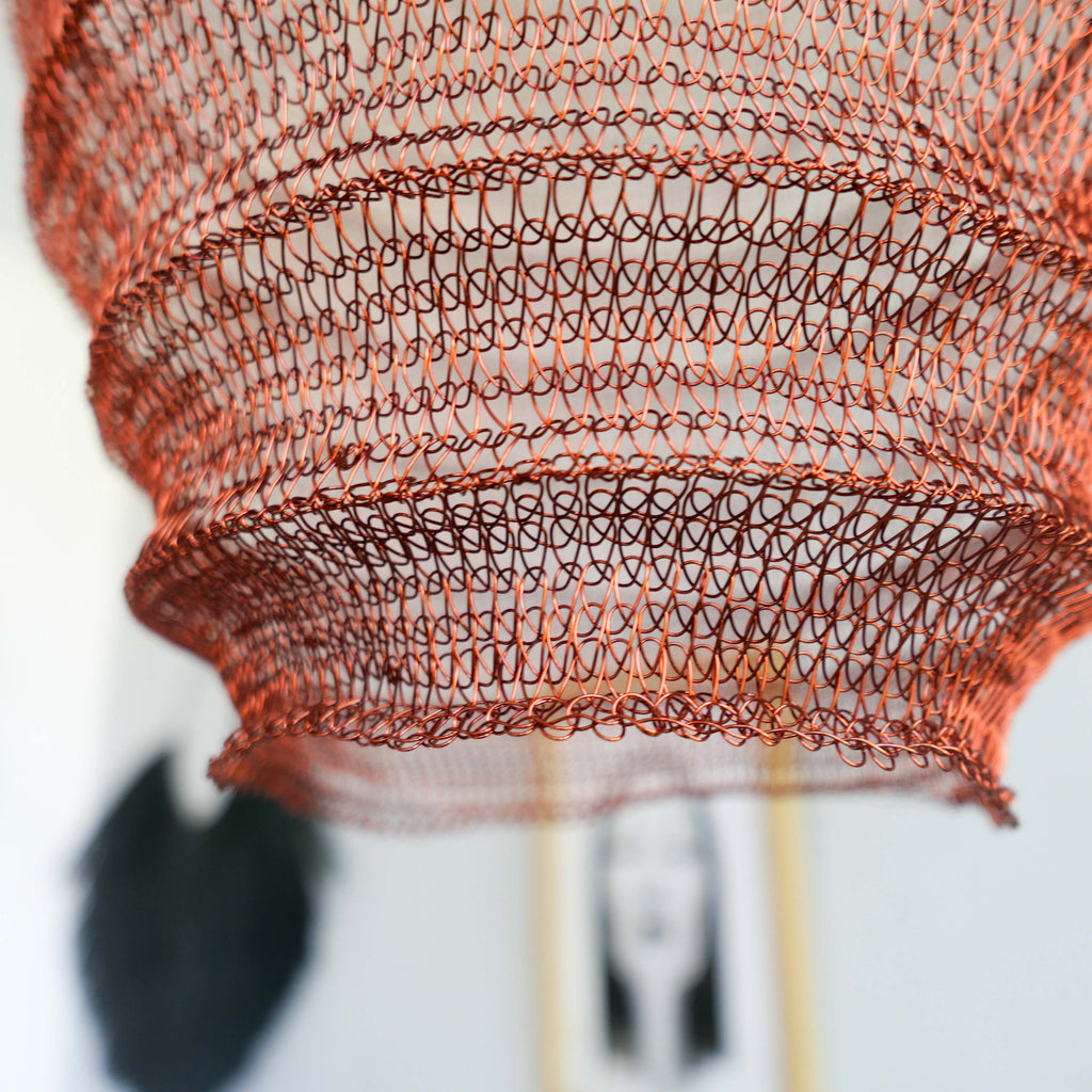 Copper wire light shade