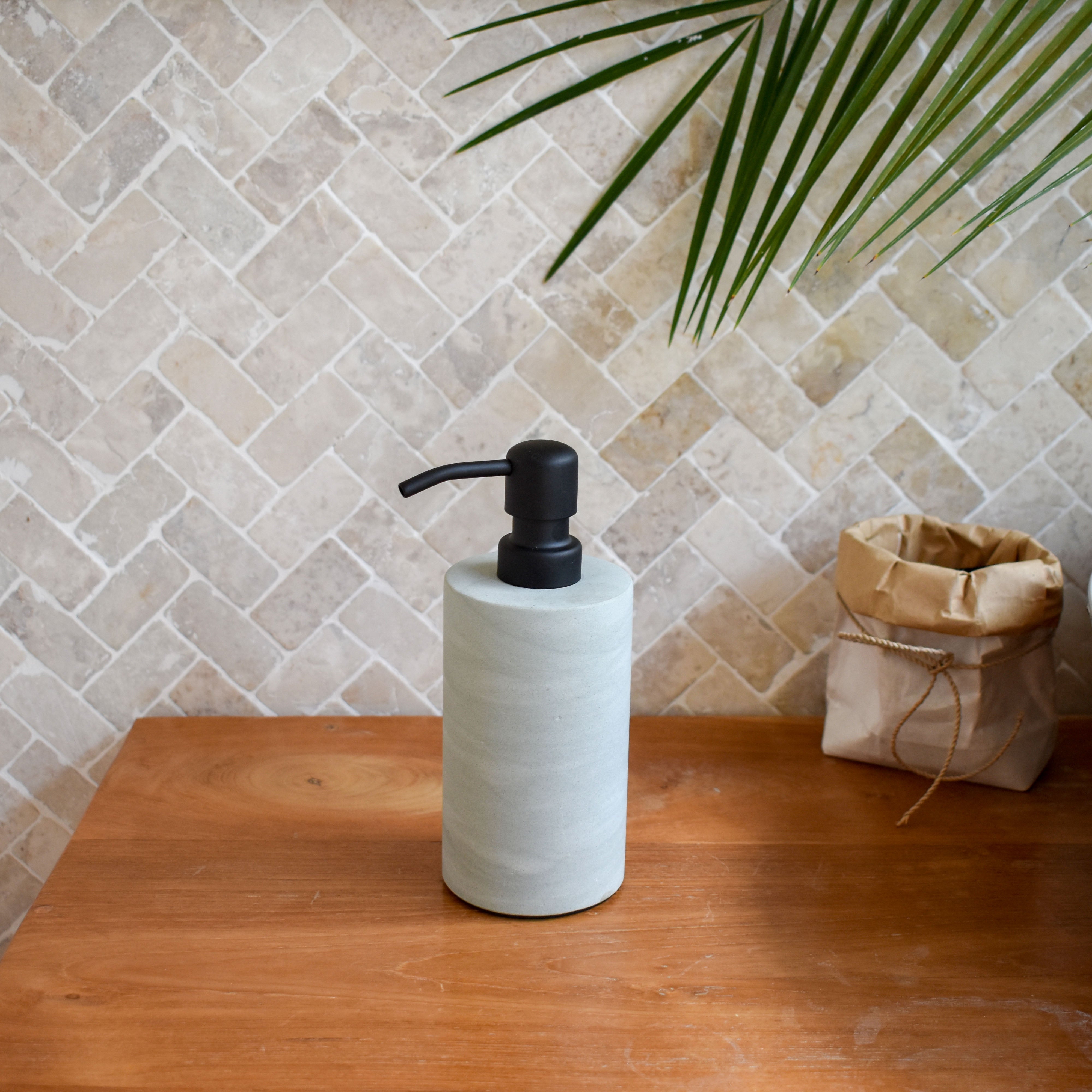  SKYLAND Dispensador de jabón líquido de mármol natural/ dispensador de loción de ducha de mármol/dispensador de gel/dispensador de  champú líquido : Hogar y Cocina