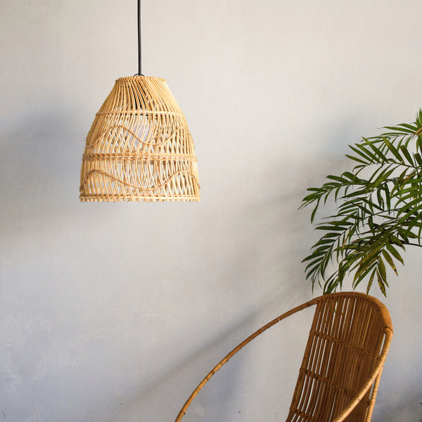 rattan lampshade small