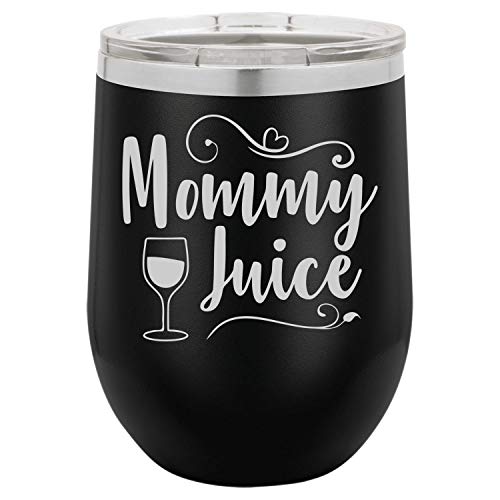 Mommy Juice Engraved Stainless Steel Wine Tumbler, Vacuum