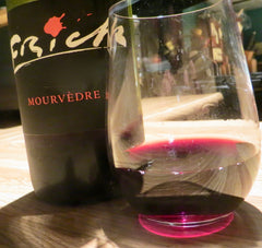 Glass of Mourvedre wine.