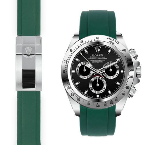 rolex green rubber strap