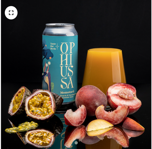 Ophiussa Momotarō: Peach & Passion Fruit Smoothie Sour - Outro Lado